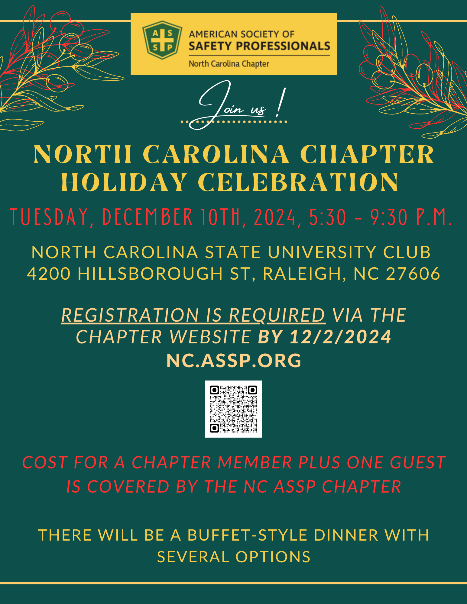 ASSP NC Chapter Holiday Celebration ASSP North Carolina Chapter